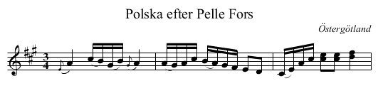 Polska efter Pelle Fors - staff notation