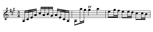 Polska efter Rondahl i A - staff notation