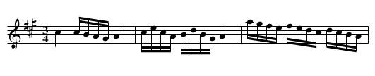 Polska efter Rondahl i A - staff notation