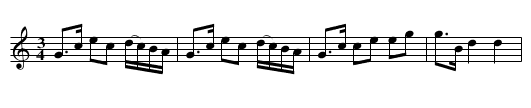 Polska efter Smultrongärds Ida - staff notation