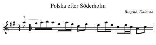 Polska efter Söderholm - staff notation