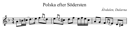 Polska efter Södersten - staff notation