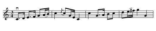 Polska efter Spel Jonte - staff notation