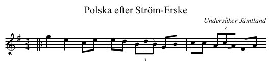 Polska efter Ström-Erske - staff notation