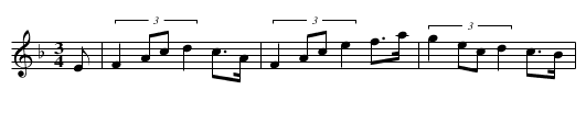 Polska efter Troskari Erik - staff notation