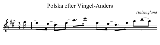 Polska efter Vingel-Anders - staff notation