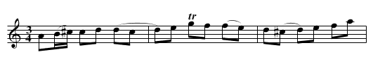 Polska efter Wards moder - staff notation