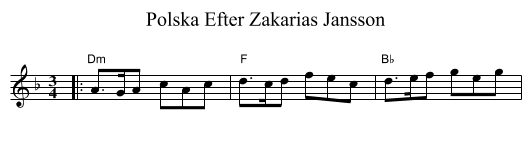 Polska Efter Zakarias Jansson - staff notation