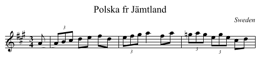 Polska fr Jämtland - staff notation