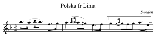 Polska fr Lima - staff notation
