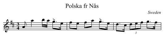 Polska fr Nås - staff notation