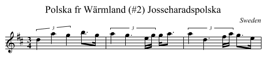 Polska fr Wärmland (#2) Josseharadspolska - staff notation