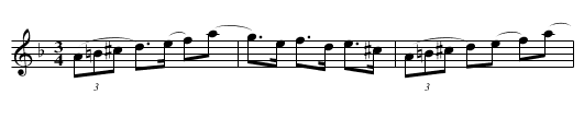 Polska från Högvålen - staff notation