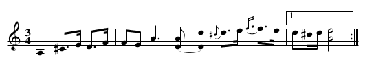 Polska från Knaggälve - staff notation