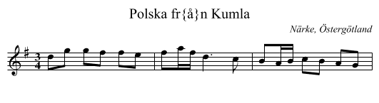 Polska fr&aring;n Kumla - staff notation