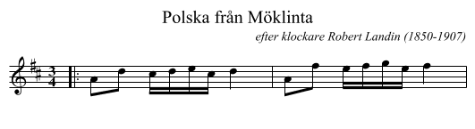Polska fr&aring;n M&ouml;klinta - staff notation