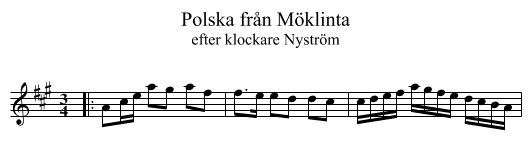 Polska fr&aring;n M&ouml;klinta - staff notation
