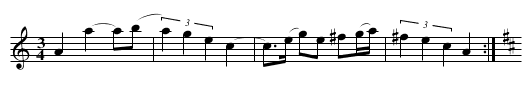 Polska från Mora - staff notation