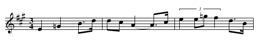 Polska från Mora - staff notation
