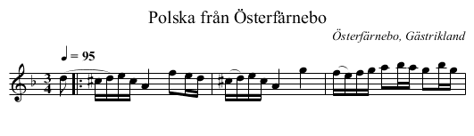Polska från Österfärnebo - staff notation