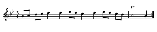 Polska från Södermanland (Vingåkers höglorf) - staff notation