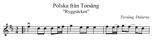 Polska från Torsång - staff notation