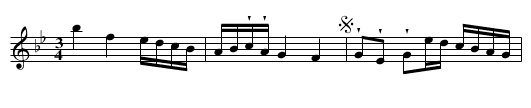 Polska från Uppland - staff notation