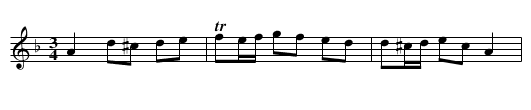 Polska från Västergötland - staff notation