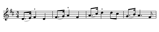 Polska från Västergötland - staff notation