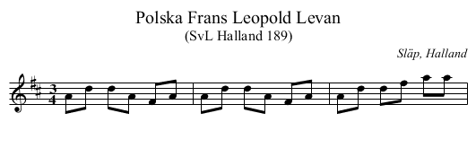 Polska Frans Leopold Levan - staff notation