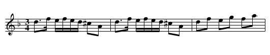 Polska i Dm ur Pontus Schwalbes notbok - staff notation