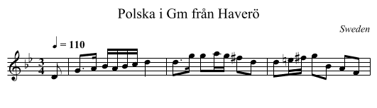 Polska i Gm frÃ¥n HaverÃ¶ - staff notation