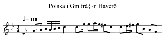 Polska i Gm fr&aring;n Haverö - staff notation