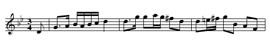 Polska i Gm från Haverö - staff notation