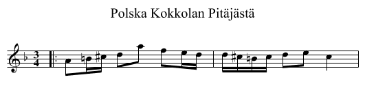Polska Kokkolan Pitäjästä - staff notation