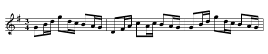 Polska ur Petter Dufvas notbok (Ma6-30) - staff notation