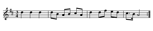 Polska ur Petter Dufvas notbok (Ma6-45) - staff notation