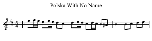 Polska With No Name - staff notation