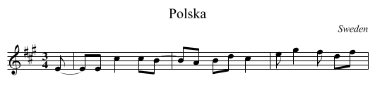 Polska - staff notation