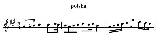 polska - staff notation
