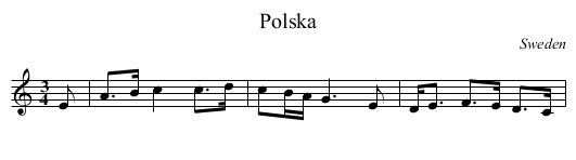 Polska - staff notation