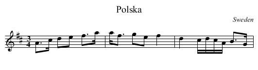 Polska - staff notation