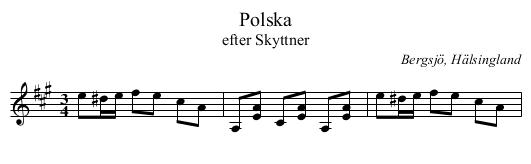 Polska - staff notation