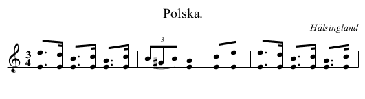 Polska. - staff notation