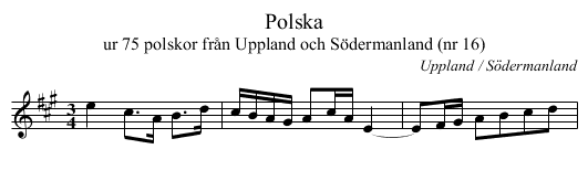 Polska - staff notation