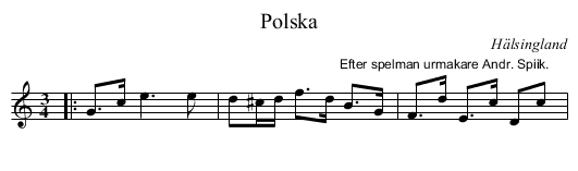 Polska - staff notation