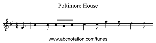 Poltimore House - staff notation