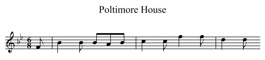 Poltimore House - staff notation