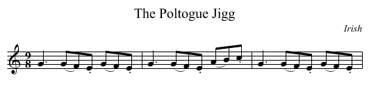 Poltogue Jigg, The - staff notation