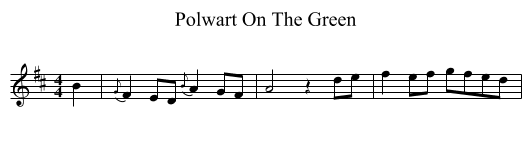 Polwart On The Green - staff notation